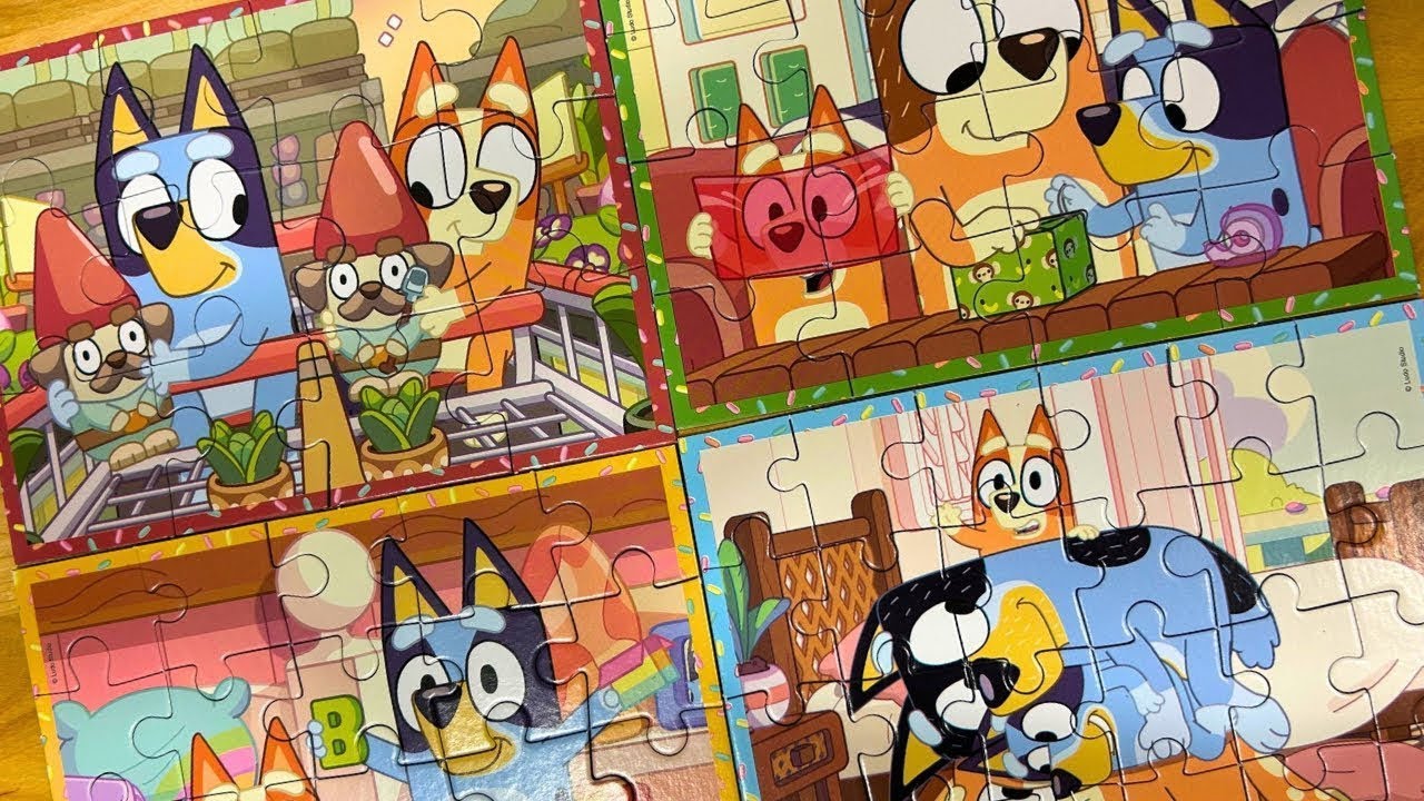 🧩 PUZZLES DE BLUEY Y BINGO | PUZZLES PARA NIÑOS ❤️