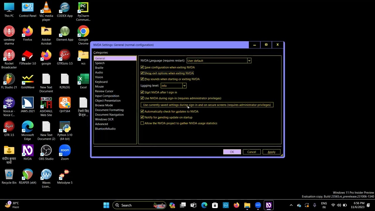 online class part 6 some useful commands for nvda screen reader for windows 11
