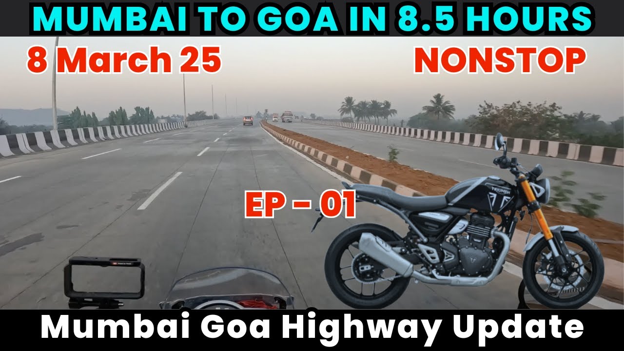 TRIUMPH SPEED 400 | मुंबई ते गोवा साडेआठ तासात - भाग १ | पनवेल - पेन - कासू - नागोठणे | NH66 UPDATE