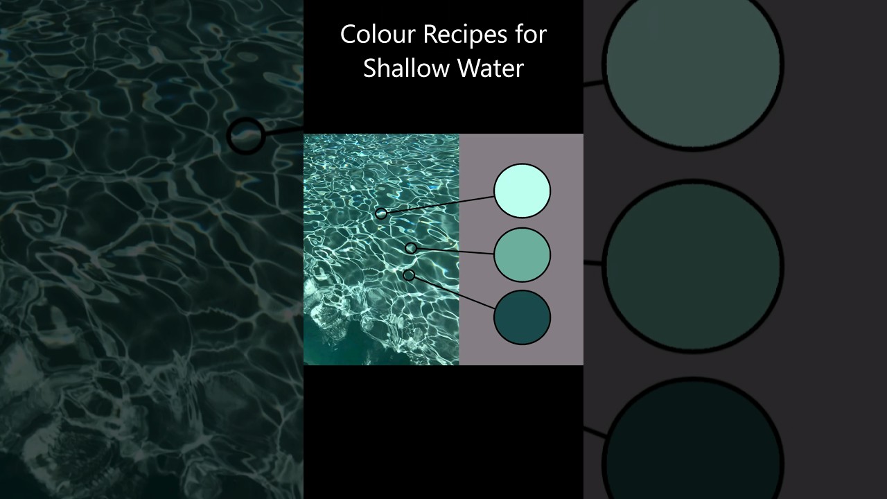 What colors do you use to paint Shallow Water? 🤔 Color Recipes for Oil and Acrylic Paint