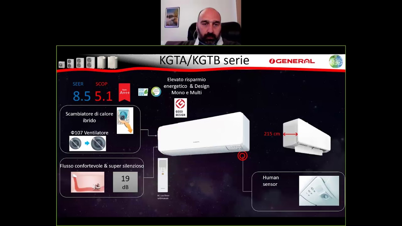 Fujitsu General Climatizzatori Webinar Serie a Parete 2020 in R32 e Accessori Opzionali
