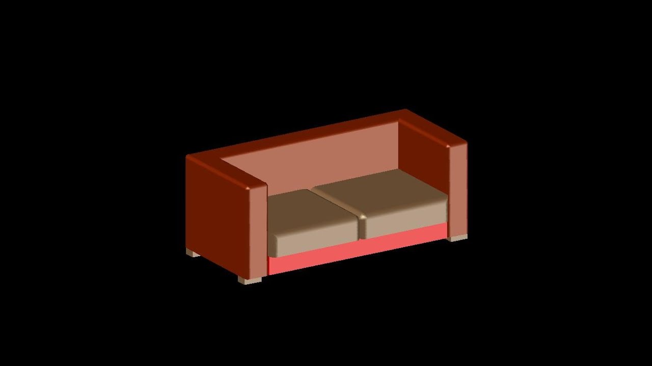 طريقة رسم كنب ببرنامج الاوتوكاد AutoCAD