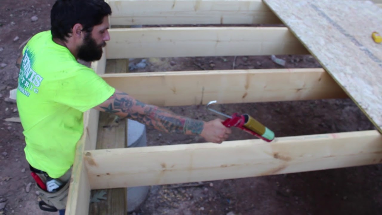 Installing The Subfloor In Our Self Built A-FRAME: OSB