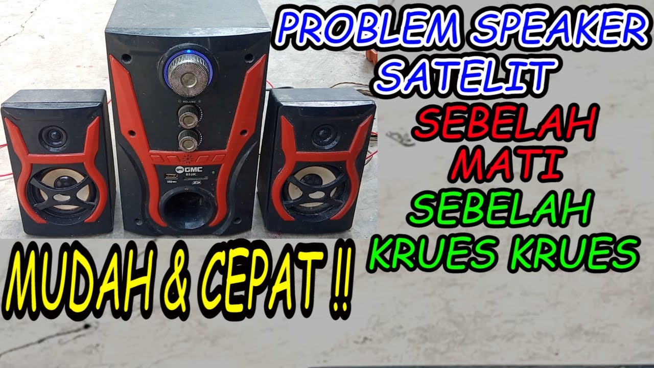 Speaker Aktif Mini gmc Speaker Satelit sebelah krues krues sebelahnya mati