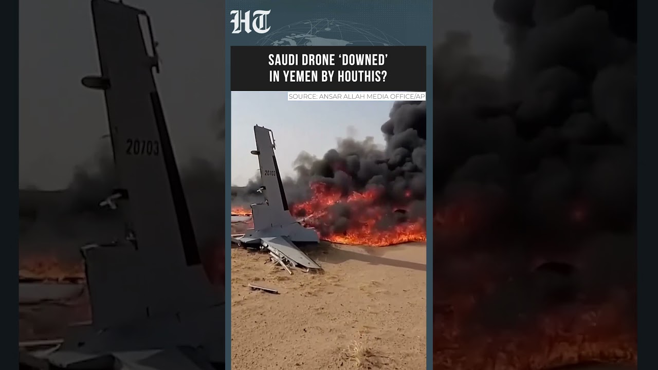 Mojtaba's Deadliest Proxy Drops Footage Of Saudi Arabia's Drone Shot Down Over Yemen | #shorts