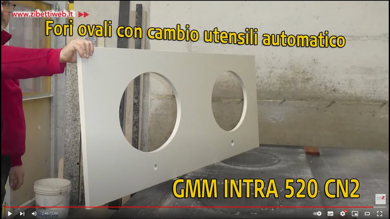 Fresa a ponte 5 assi GMM Intra 520 CN2 - Esecuzione di Lavelli Ovali