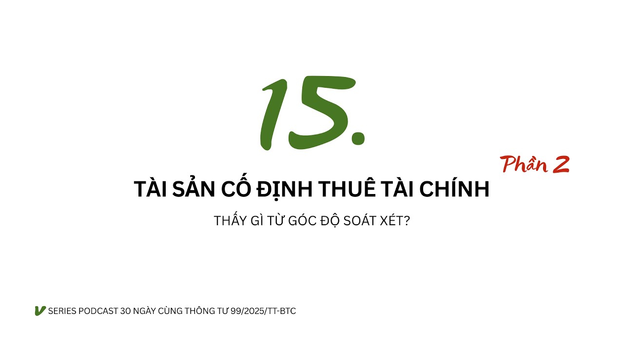 TÀI SẢN THUÊ TÀI CHÍNH - PHẦN 2