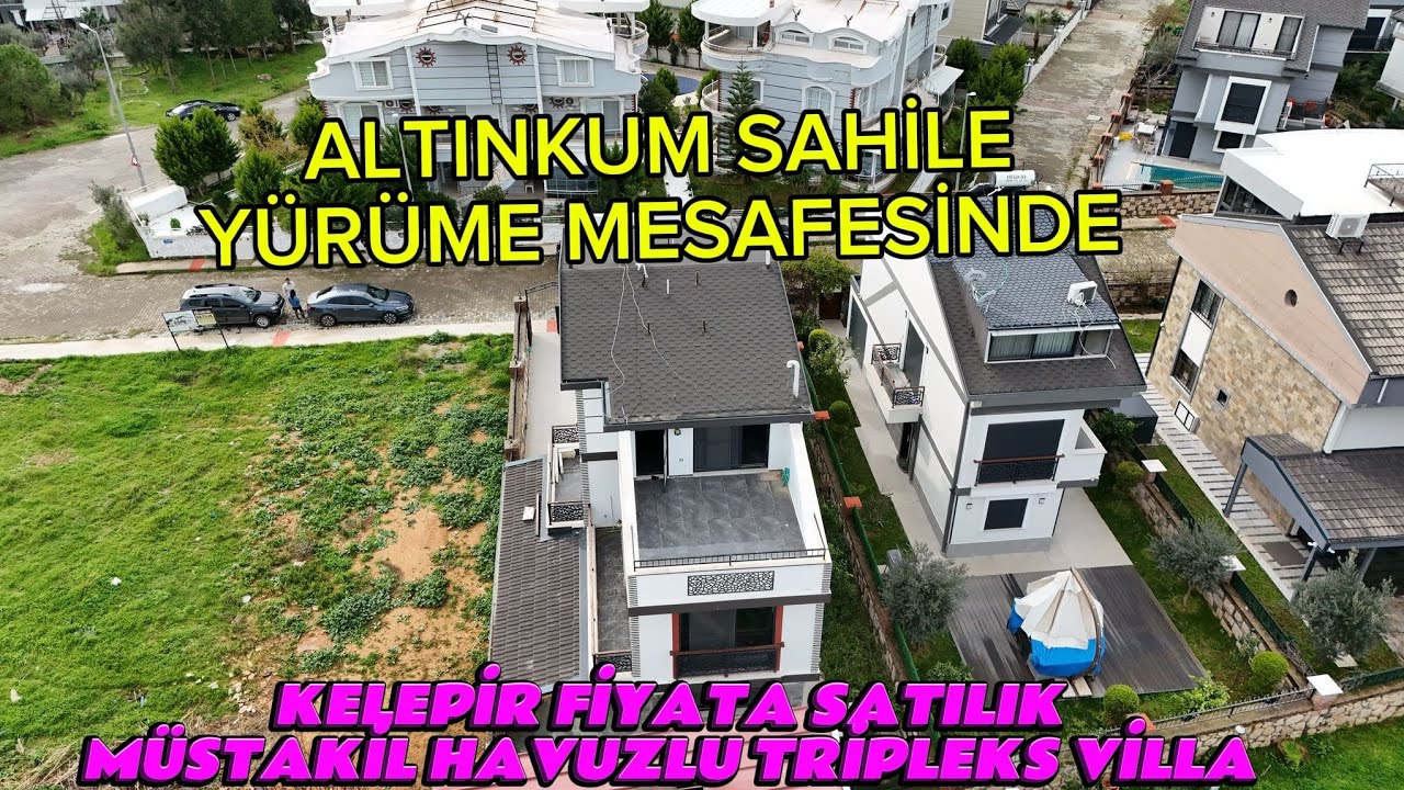 🌊🔥 ALTINKUM’DA KAÇIRILMAYACAK FIRSAT!MÜSTAKİL HAVUZLU TRİPLEKS VİLLA 🔥🌊