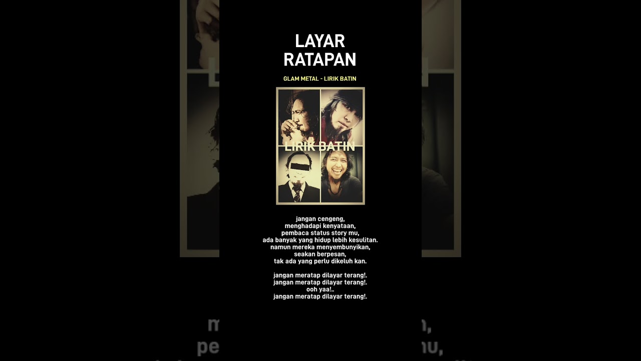 LAYAR RATAPAN - LIRIK BATIN  (Glam Metal)