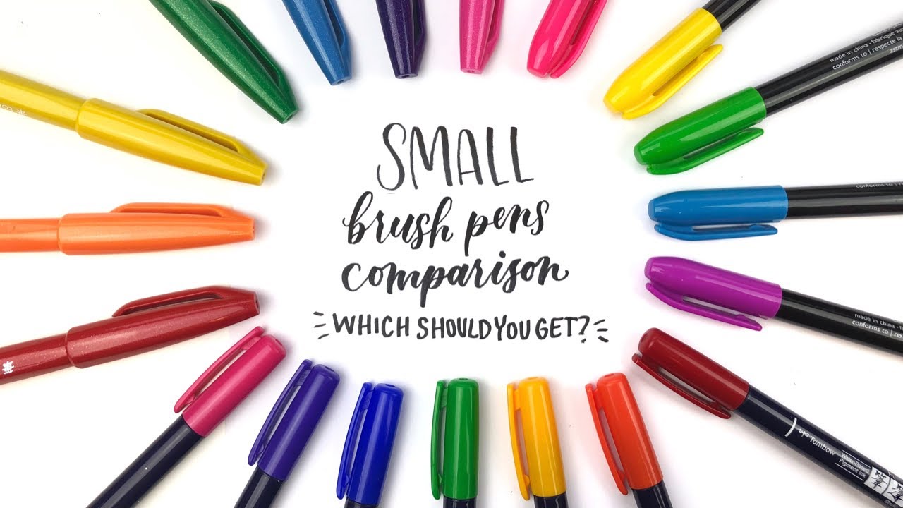 Small brush pens comparison (including the new Tombow Fude colors!)