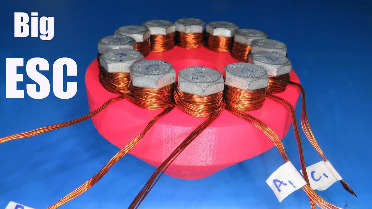 How to make a big  ESC Brushless motor Part1 | Motor winding | 3D printed motor