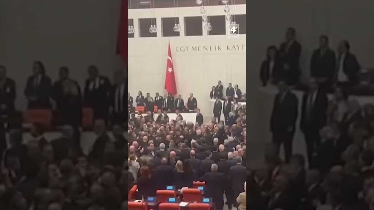 Fight in Turkish parliament