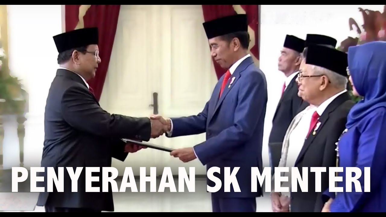 Presiden Jokowi Serahkan SK Menteri Kabinet Indonesia Maju