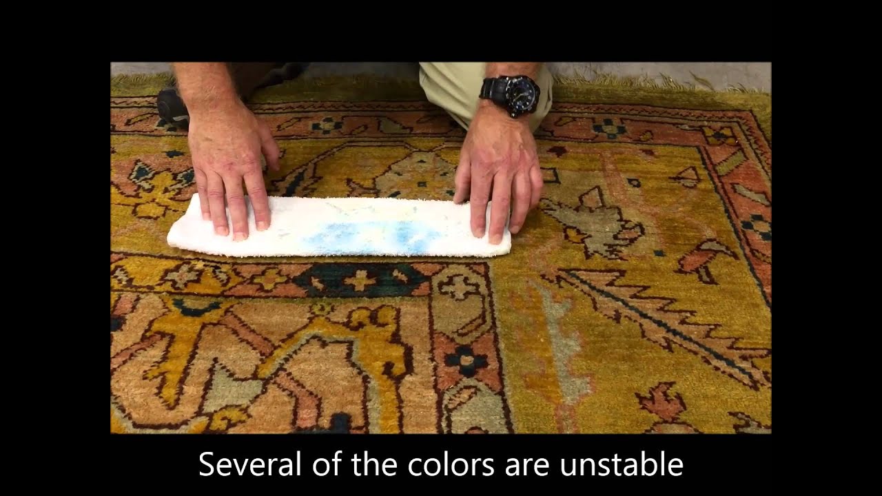 Oriental Rug Washing-Dye Bleeding Test