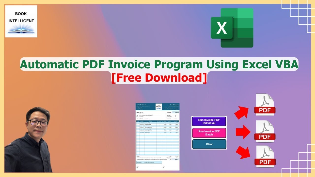 Template Automatic PDF Invoice Generator Using Excel VBA &ndash; Free Download