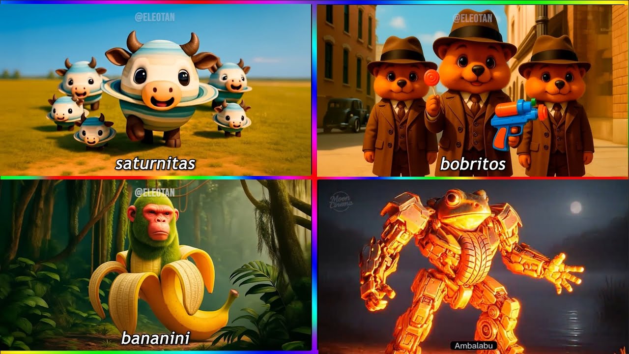 Saturnitos vs bananini vs bobritos and crocadilo   batll Tiles hop edm Rush