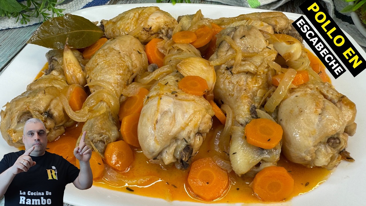 🤩 Cómo Hacer Pollo en Escabeche | Receta muy Fácil Y Rápida 😎 Recetas de Pollo.