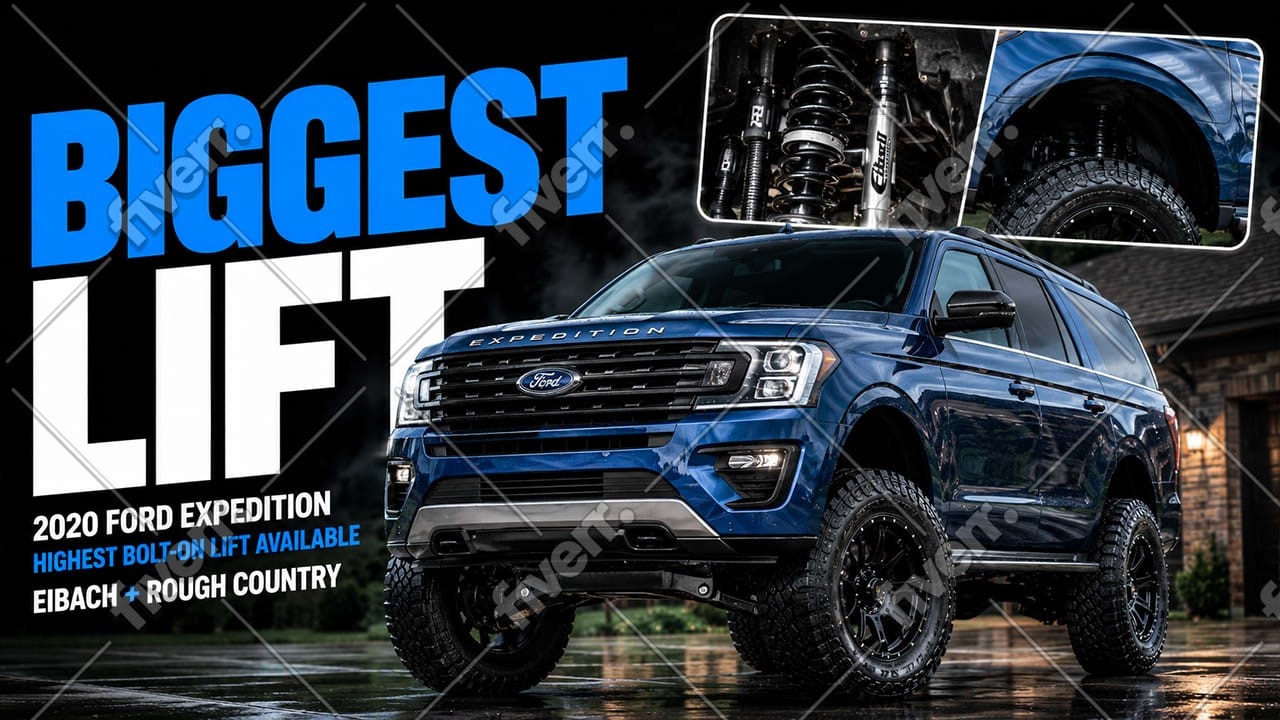 2020 Ford Expedition getting the highest bolt on lift available Eibach + Rough Country