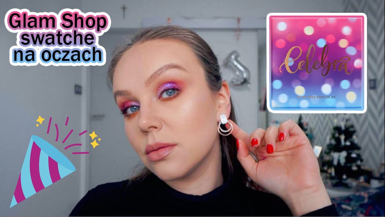 Świąteczna paleta 🎄 GLAM SHOP CELEBRA ✨ swatche na oczach