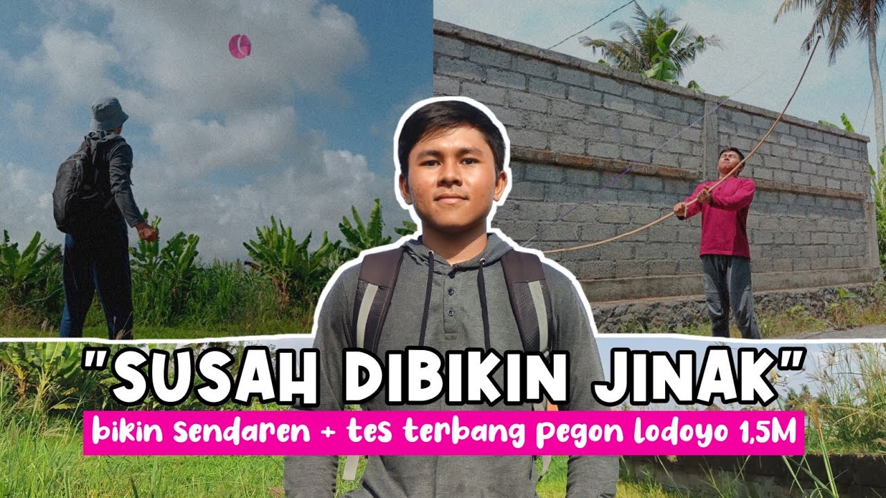 BUAS BANGET‼️ Bikin Sendaren dan Tes Terbang Gapangan Pegon Lodoyo 1,5 Meter Buatanku