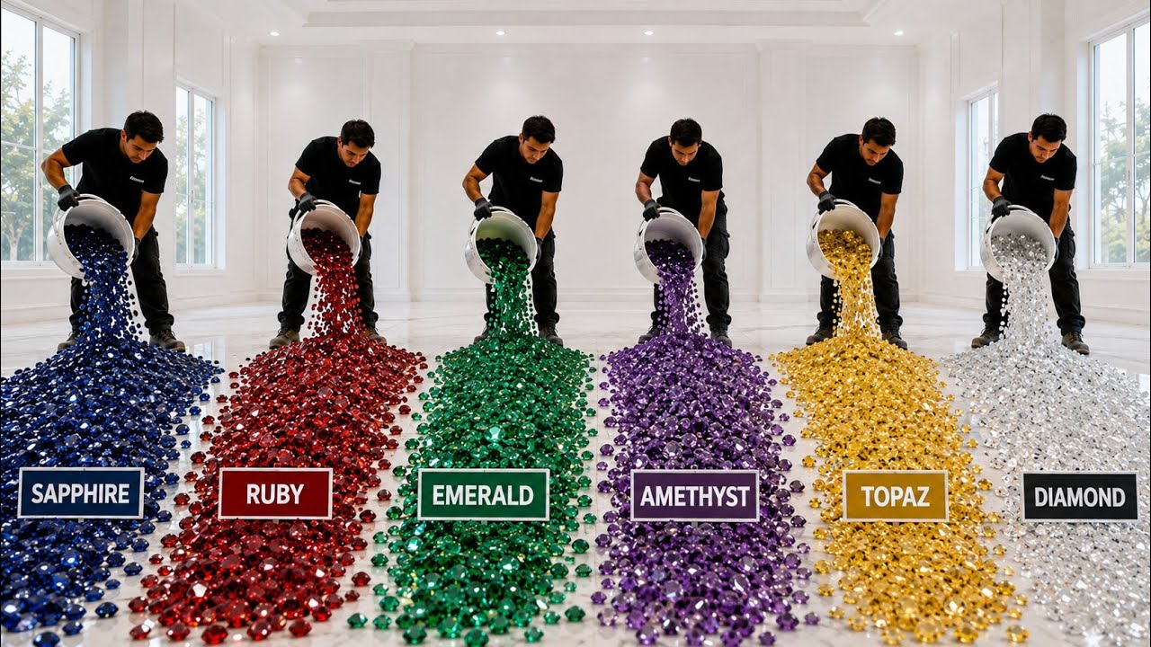 6 Stunning Luxury Epoxy Floors Made With Real Gemstones😱Ruby, Sapphire, Emerald & Diamond