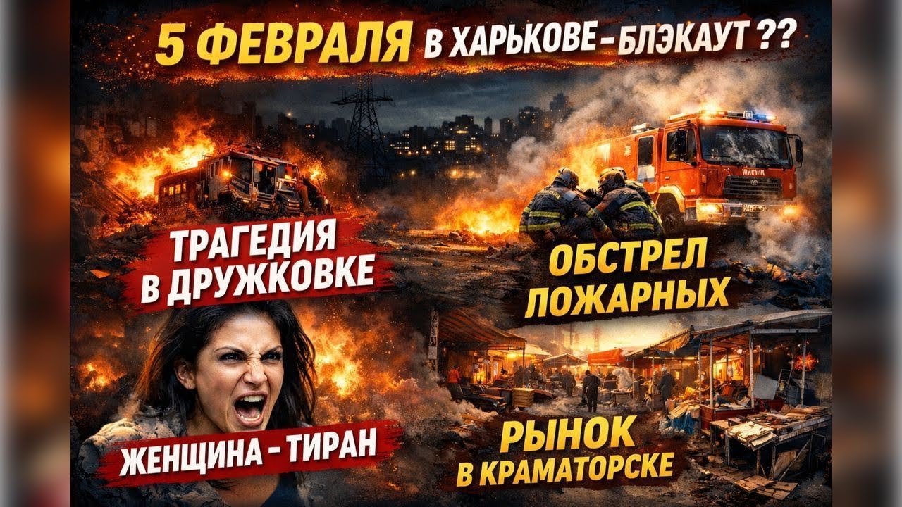 5.02 В Харькове - блэкаут??? Трагедия в Дружковке😭 Обстрел пожарных/Женщина - тиран