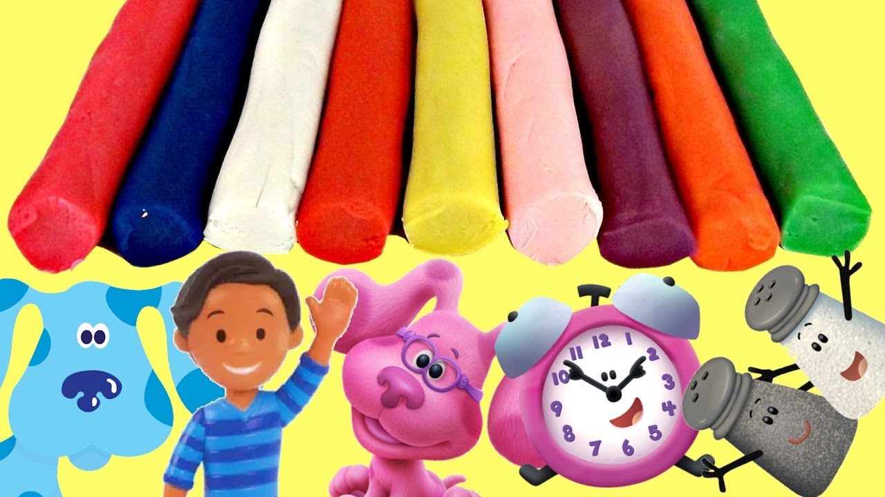 El Mejor Vídeo de Las Pistas de Blue y Tú para Aprender Los Colores con Masilla