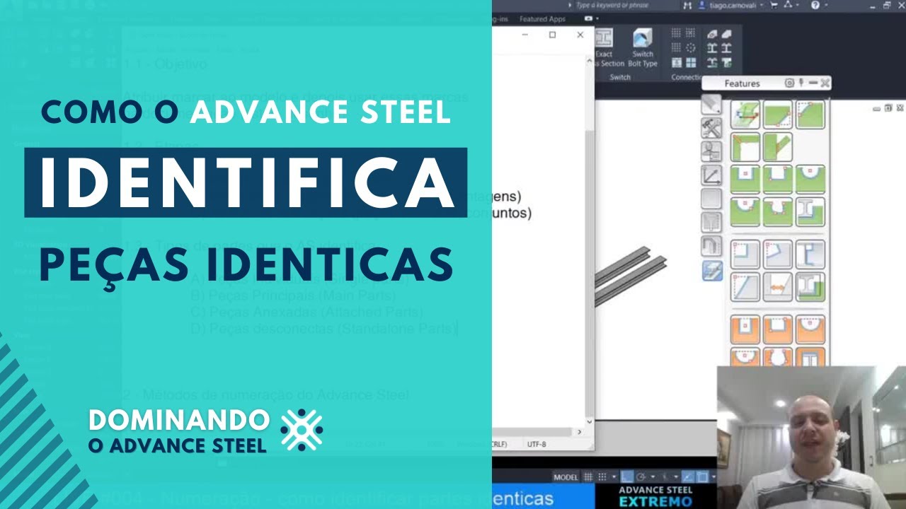 Como o Advance Steel identifica peças?