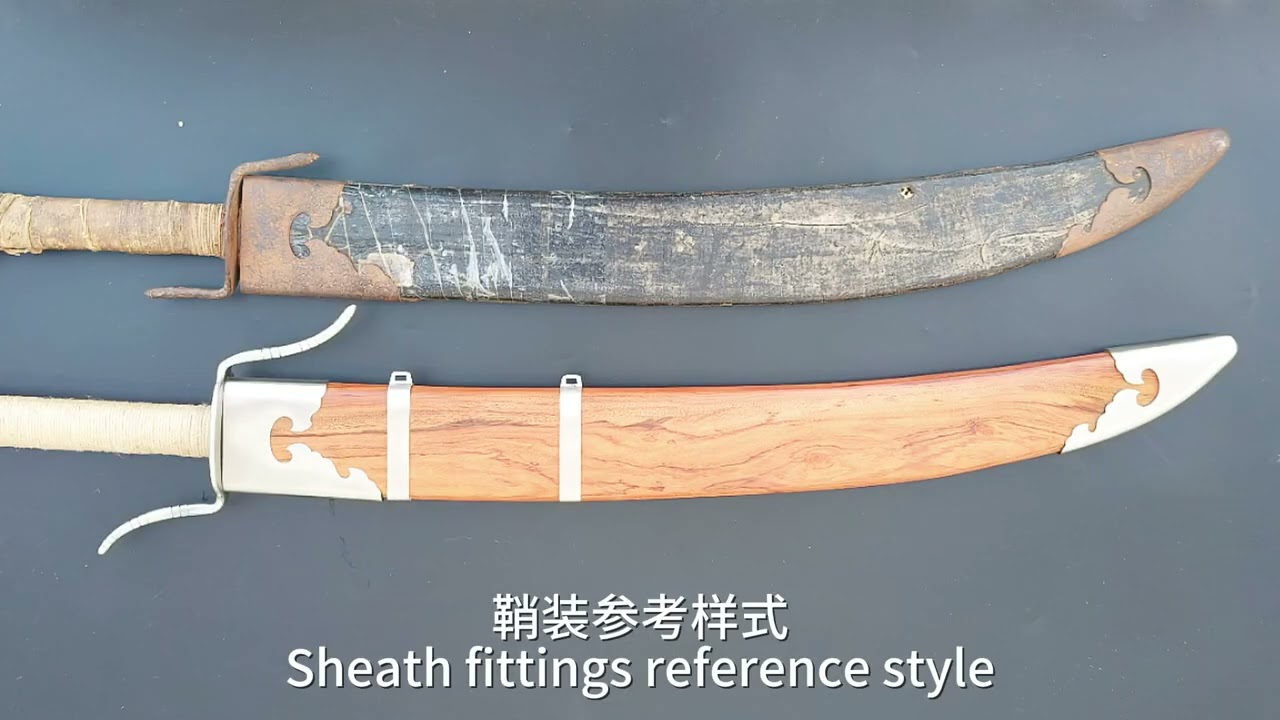 [Product] bamboo joint guard Tai Chi Dao(Military Cutting Dao) 竹节挡太极刀（军砍）test cut Tatami