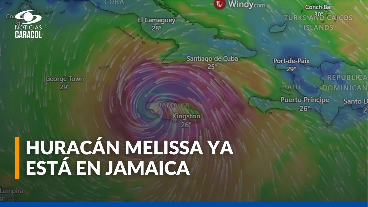 Huracán Melissa ya llegó a Jamaica: así se ve su paso por el país caribeño