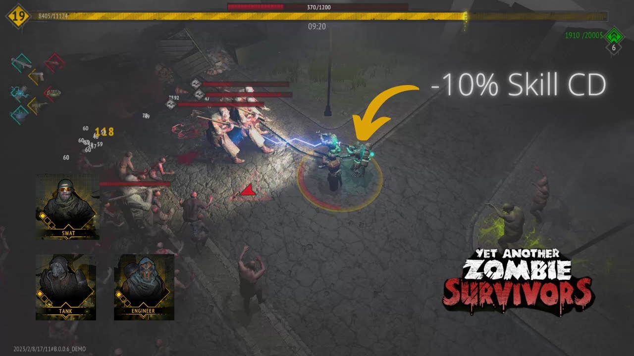 Engineer - Which is better weapons or skills? | Yet Another Zombie Survivors | Demo