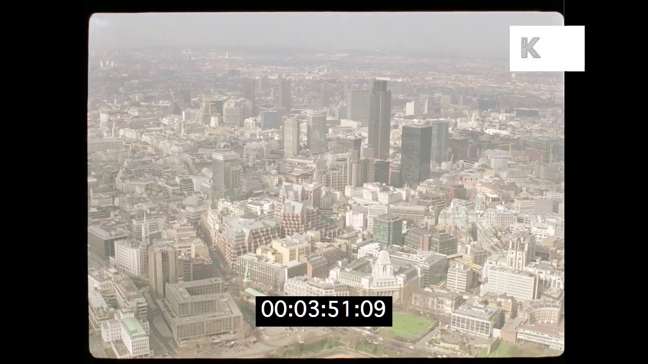 1990s, 2000s City of London Aerials, HD from 35mm