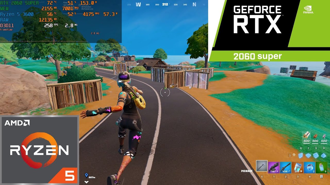 Fortnite : RTX 2060 super + Ryzen 5 3600