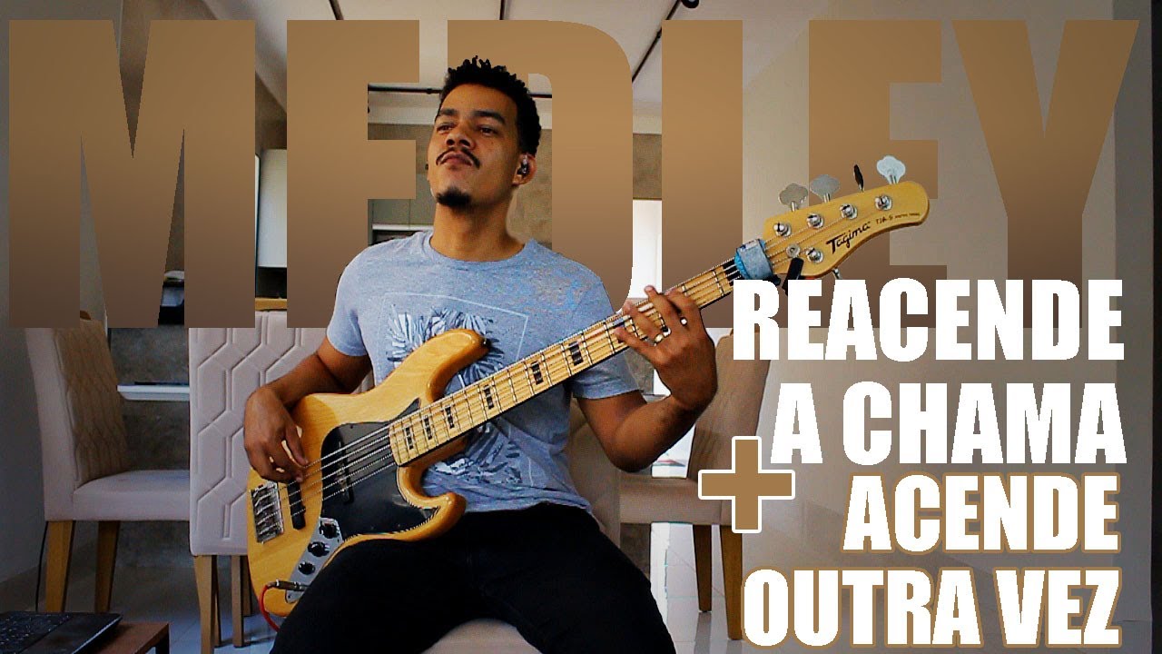 Medley Reacende a Chama + Acende Outra Vez + Me Batiza Com Fogo  BASS COVER Lucas Reis
