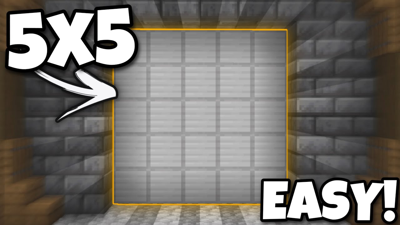 EASY 5x5 PISTON DOOR IN MINECRAFT BEDROCK 1.17!!! (PS4,PS5,Xbox,Windows 10,MCPE,Switch)