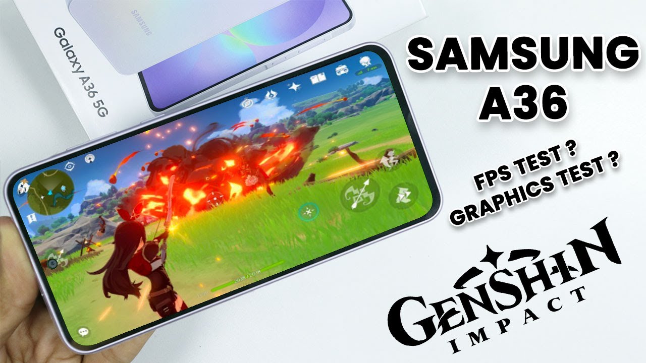 [60FPS] Samsung A36: Genshin Impact Gaming Test + Graphics & FPS Test 😲