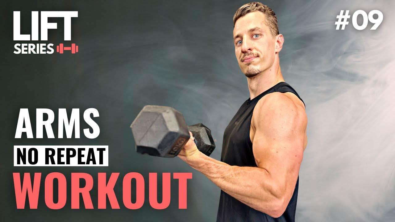 30 Min NO REPEAT DUMBBELL ARM WORKOUT | Follow Along