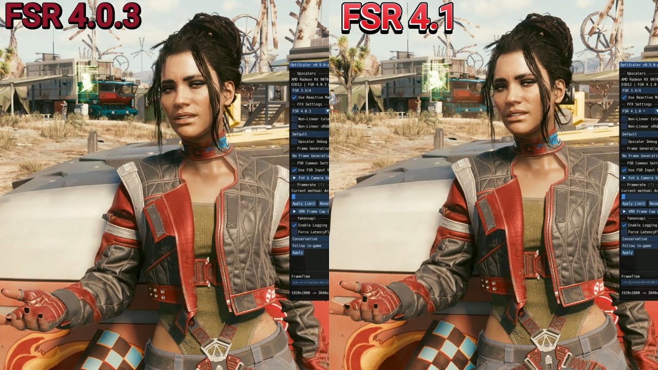 FSR 4.0.3 VS FSR 4.1 | CYBERPUNK | 9070XT
