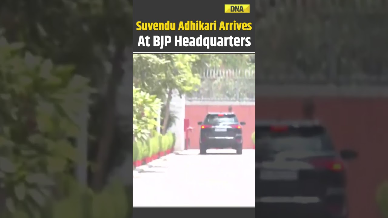 Delhi News: West Bengal CM Suvendu Adhikari Arrives At BJP Headquarters In Delhi