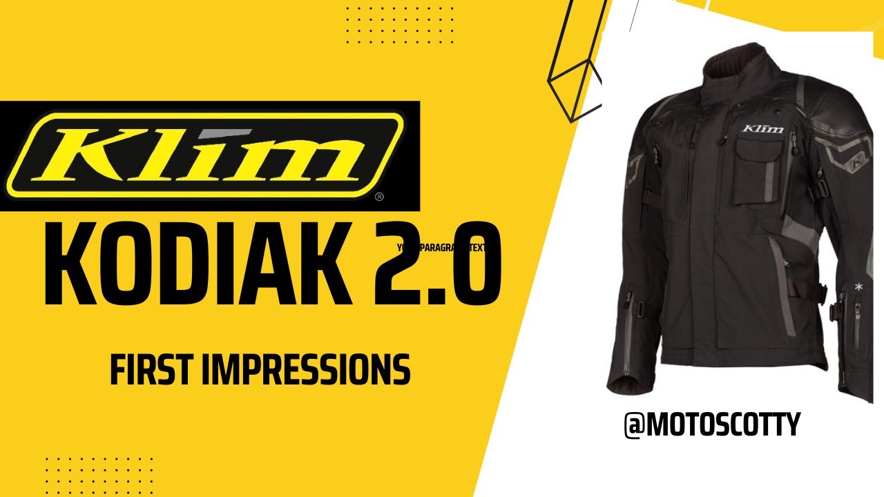 Klim Kodiak 2.0 Gore-tex suit first impressions.  Reassuringly Expensive?
