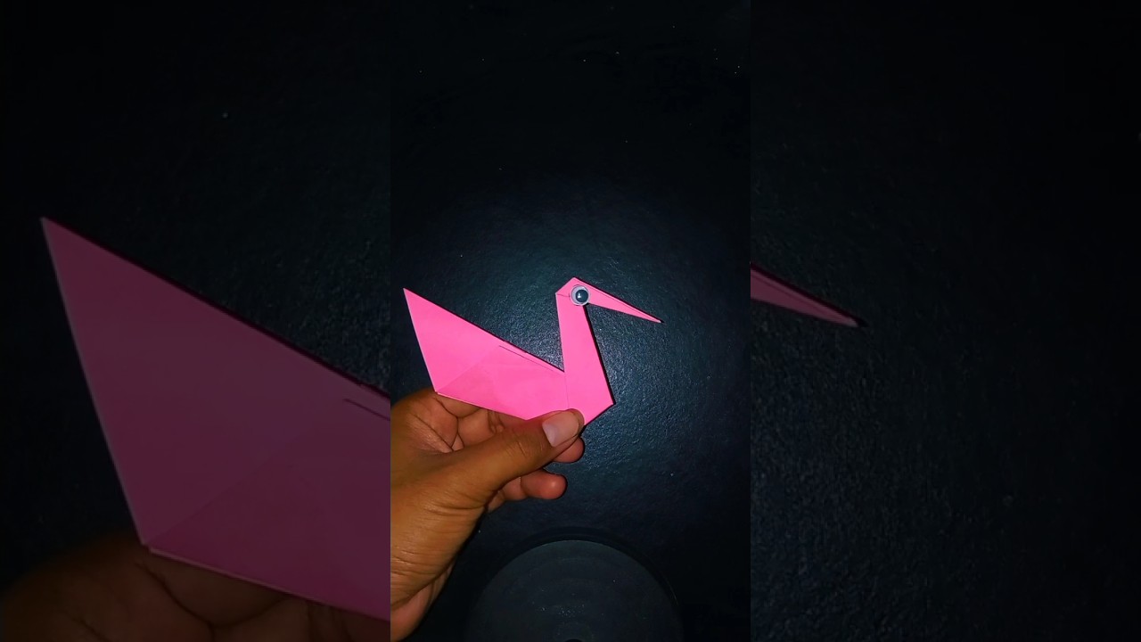 HOW TO MAKE SIMPLE CRANE ORIGAMI TUTORIAL FOR KID#shorts #shortsart #origamitutorial