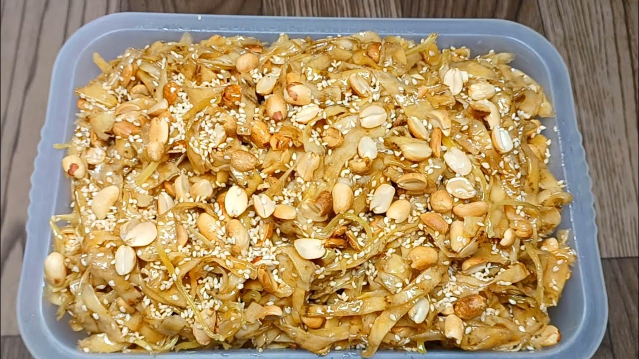 Cách Làm MỨT CHUỐI KHÔ NGÀO GỪNG- chuối khô ngào rừng ít ngọt món ngon ngày tết