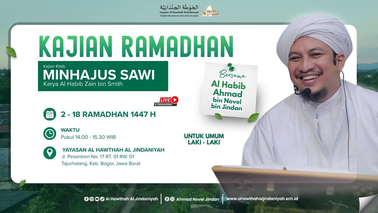 🔴LIVE | Kajian Ramdhan Kitab Minhajus Shawi Bersama Al Habib Ahmad bin Jindan - Jumat, 27 Feb 2026