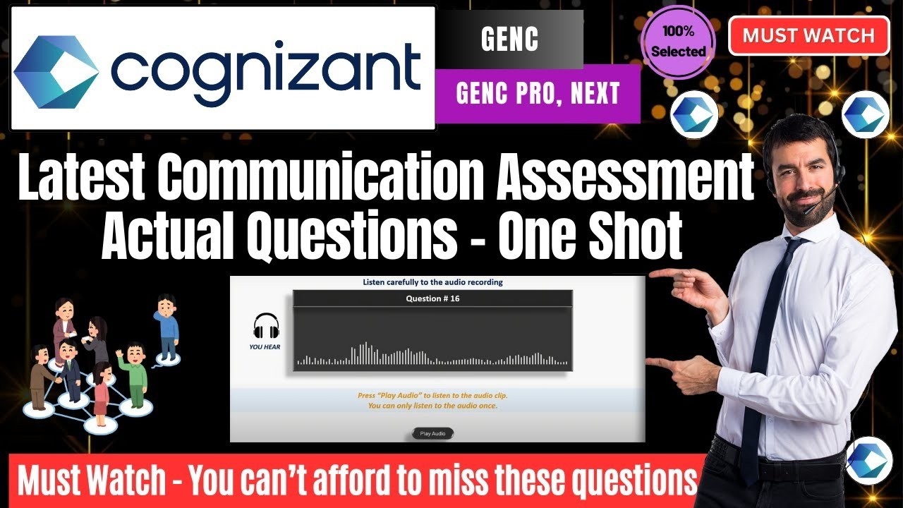 🔥Cognizant Communication Assessment Round Question | Actual Live Questions | Cognizant Hiring Drive