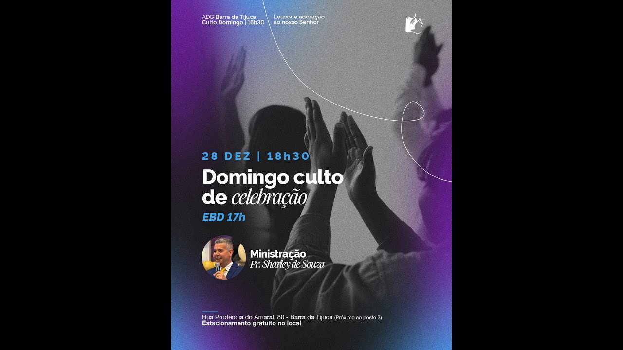 Domingo culto de celebração| Pr. Sharley de Souza - 28/12/2025