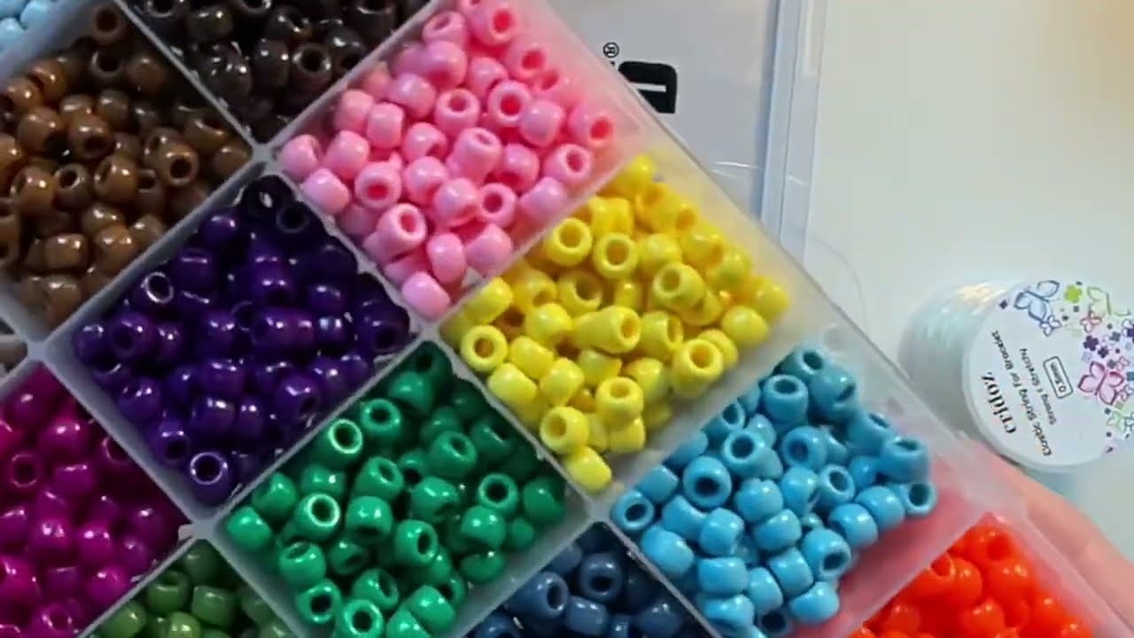 Let’s make a glass bead and pony bead order #bracelet #smallbusiness