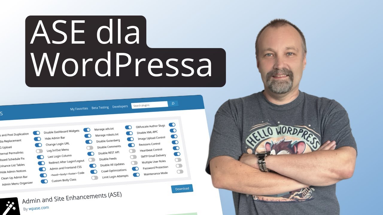 Admin and Site Enhancements (ASE) to wtyczka Wordpress, która może zastąpić wiele innych 🚀