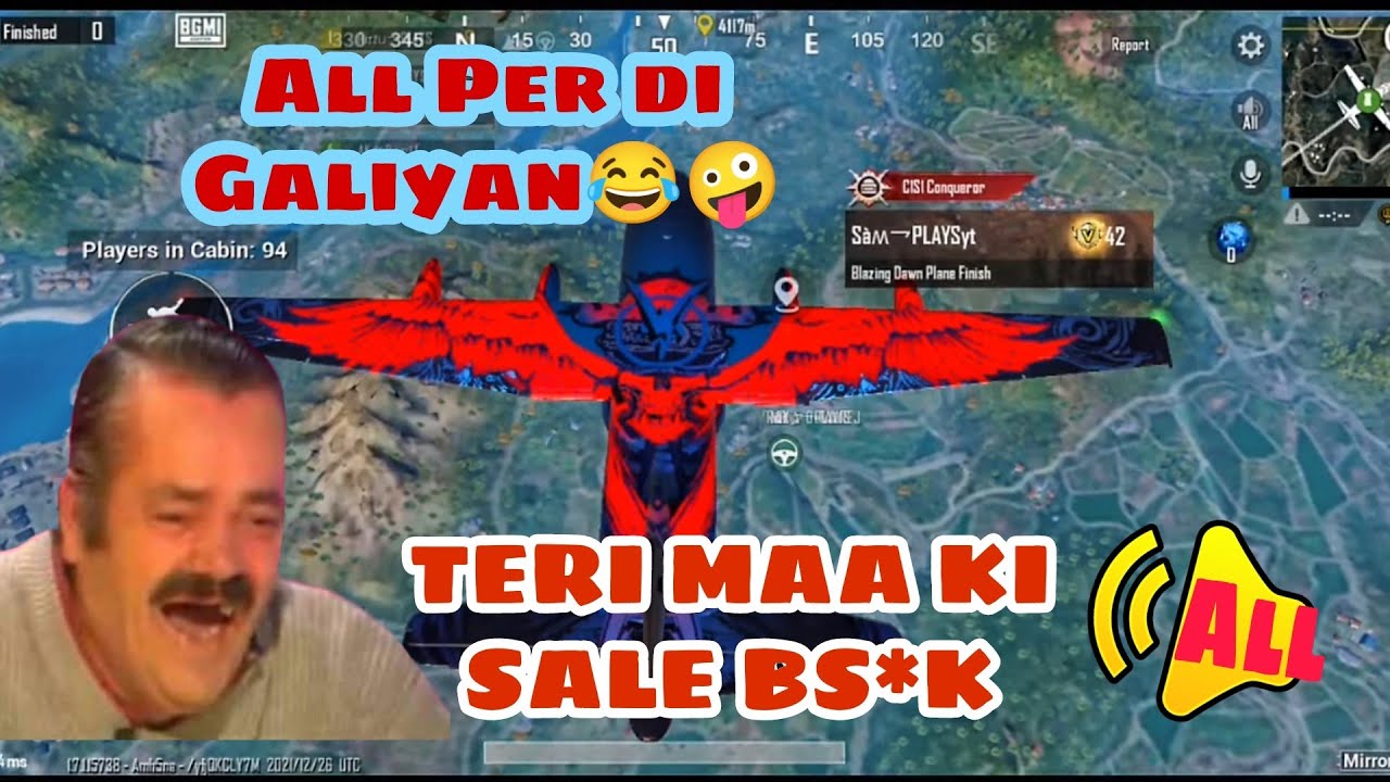 All Mic 🎤 Gaali Competition / teammates and all mic opponents enemy 😡 funny gaali compilation😅 #bgmi
