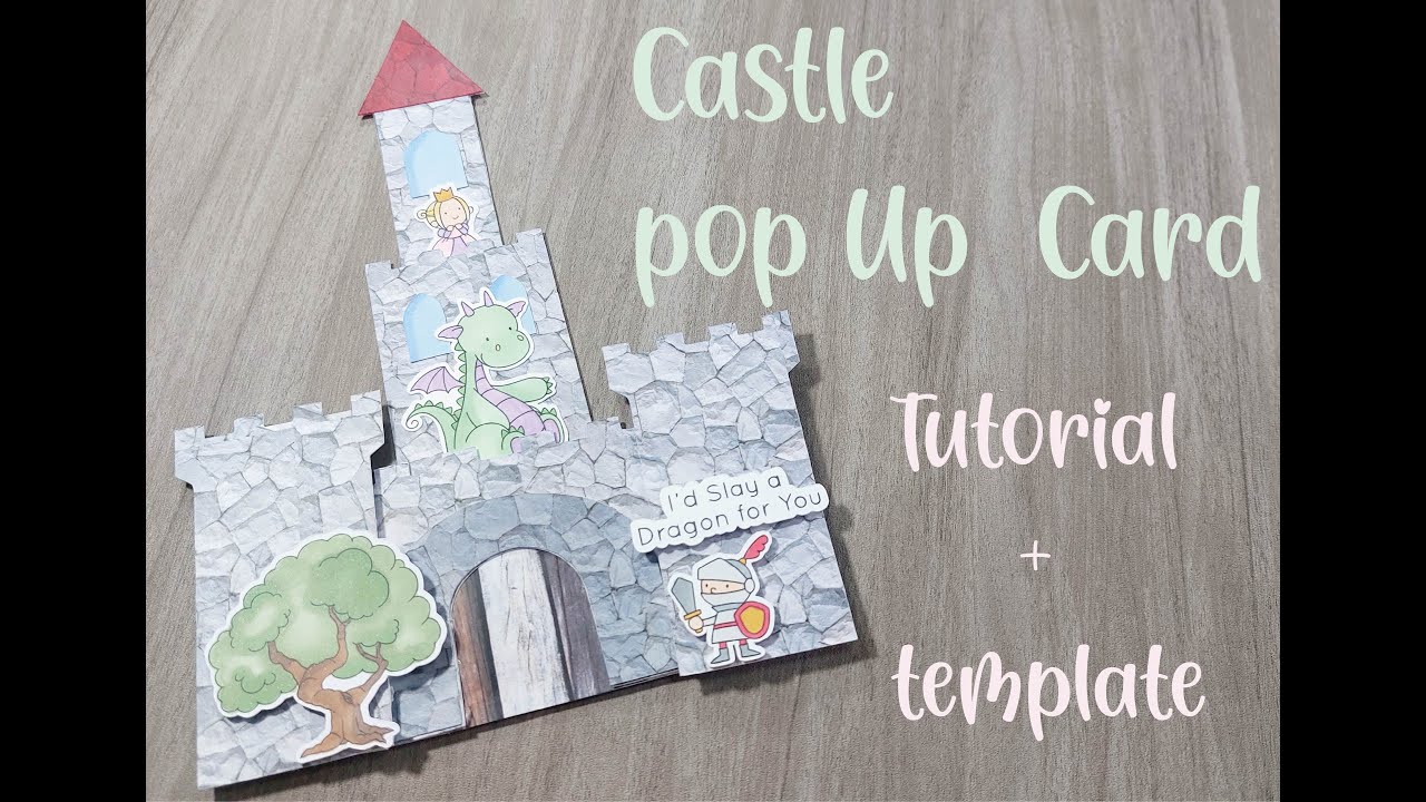 Tarjeta Castillo Desplegable //Castle Pop Up Card #scrapbooking #popup #castle