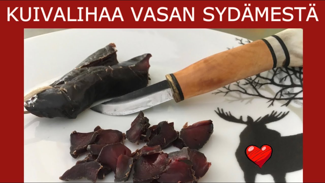 Kuivalihaa vasan sydämestä #kuivaliha #sydän #hirviruoka